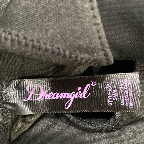 Dreamgirl Black Sheer Side Panel With High Slit Maxi Dress Size Small - Picture 4 of 14